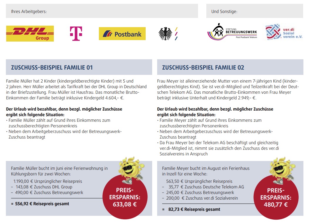 Zuschüsse Katalogseite