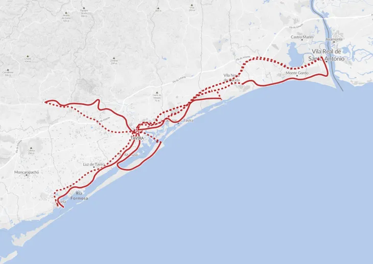 Algarve Sternwandern - Routenverlauf