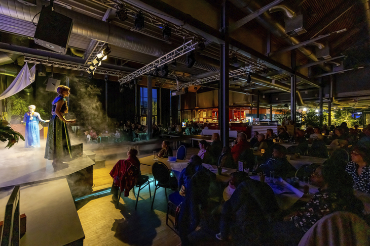Menschen genießen ein Musical im Eurostrand Resort Lüneburger Heide.