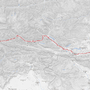Karte des Drau-Radwegs von Lienz zum Klopeiner See mit rot markierter Route.